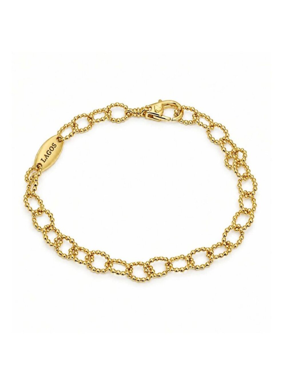 Lagos Link Bracelet 18k Solid Yellow Gold